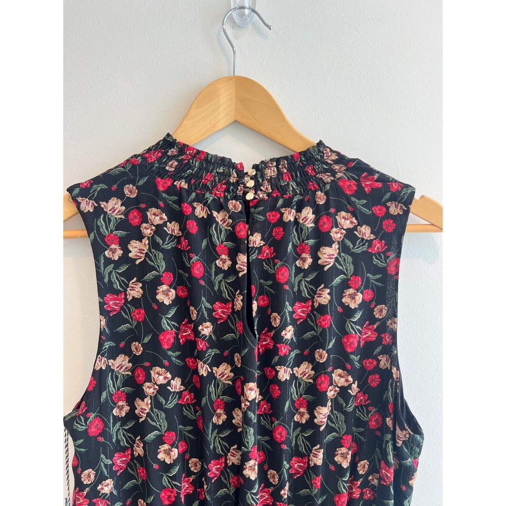 NWT Draper James RSVP Lurex Maxi Dress Womens‎ M Black Floral Metallic Tiered - Picture 10 of 10